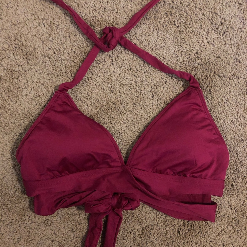 Maroon bikini top